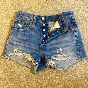 Levi’s 501 High Rise Denim Shorts
